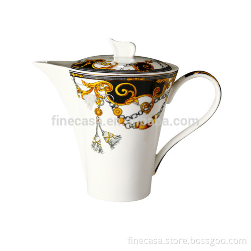1200CC Elegant Design Coffee Tea Pot Ceramic